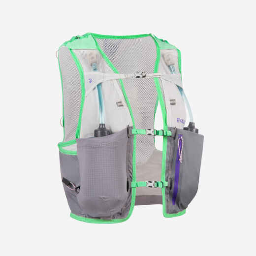 
      8L WOMEN'S TRAIL RUNNING BAG - MINT GREEN - SOLD WITH 2 500ML FLASKS
  