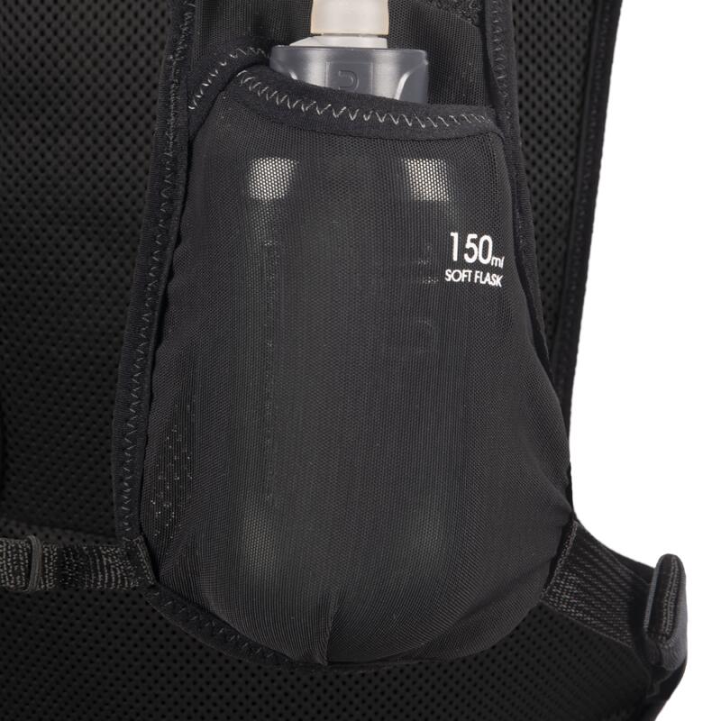 Rucsac de hidratare mixt + rezervor de apă 1L inclus - KIPRUN 500 5L Negru