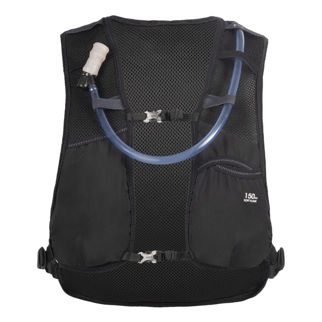 SAC TRAIL RUNNING 5L MIXTE NOIR - VENDU AVEC POCHE A EAU 1L