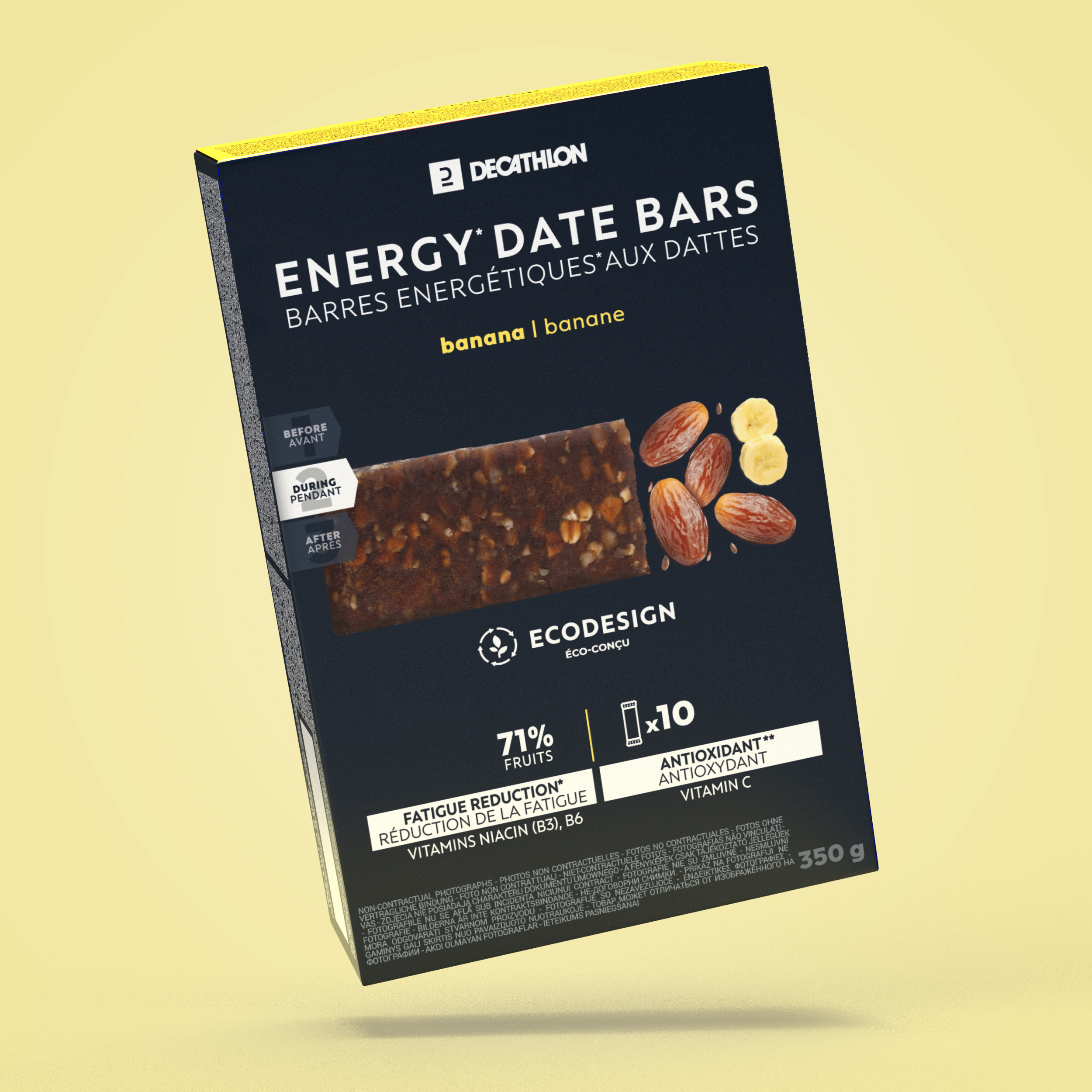 Barre énergétique aux dattes et à la banane 10x35gr