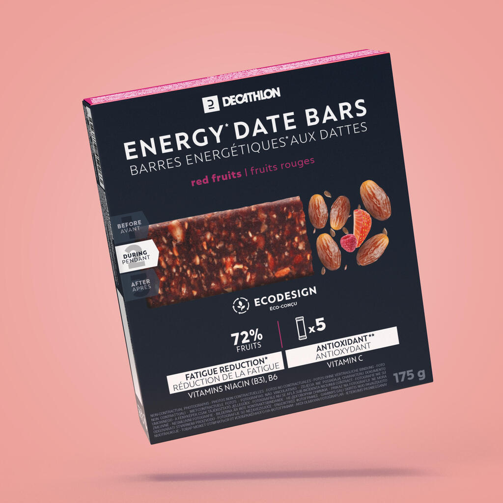 Enerģijas batoniņi, 5x35 g, ar dateļu un dažādu ogu garšu