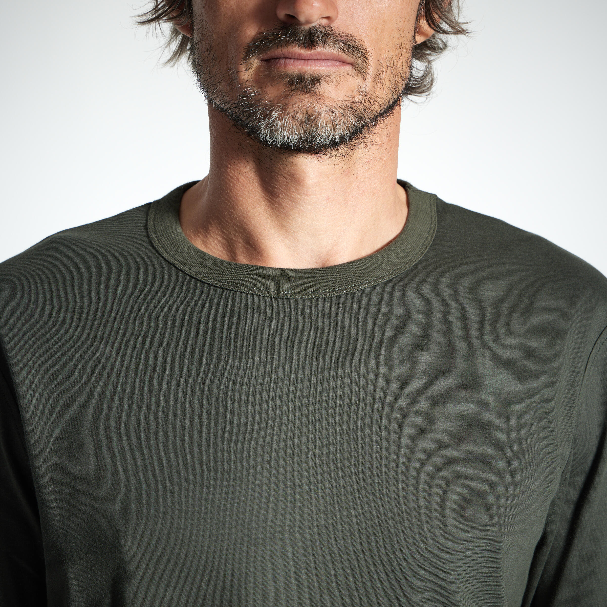 Long-Sleeved Durable T-Shirt - 100 Green - SOLOGNAC