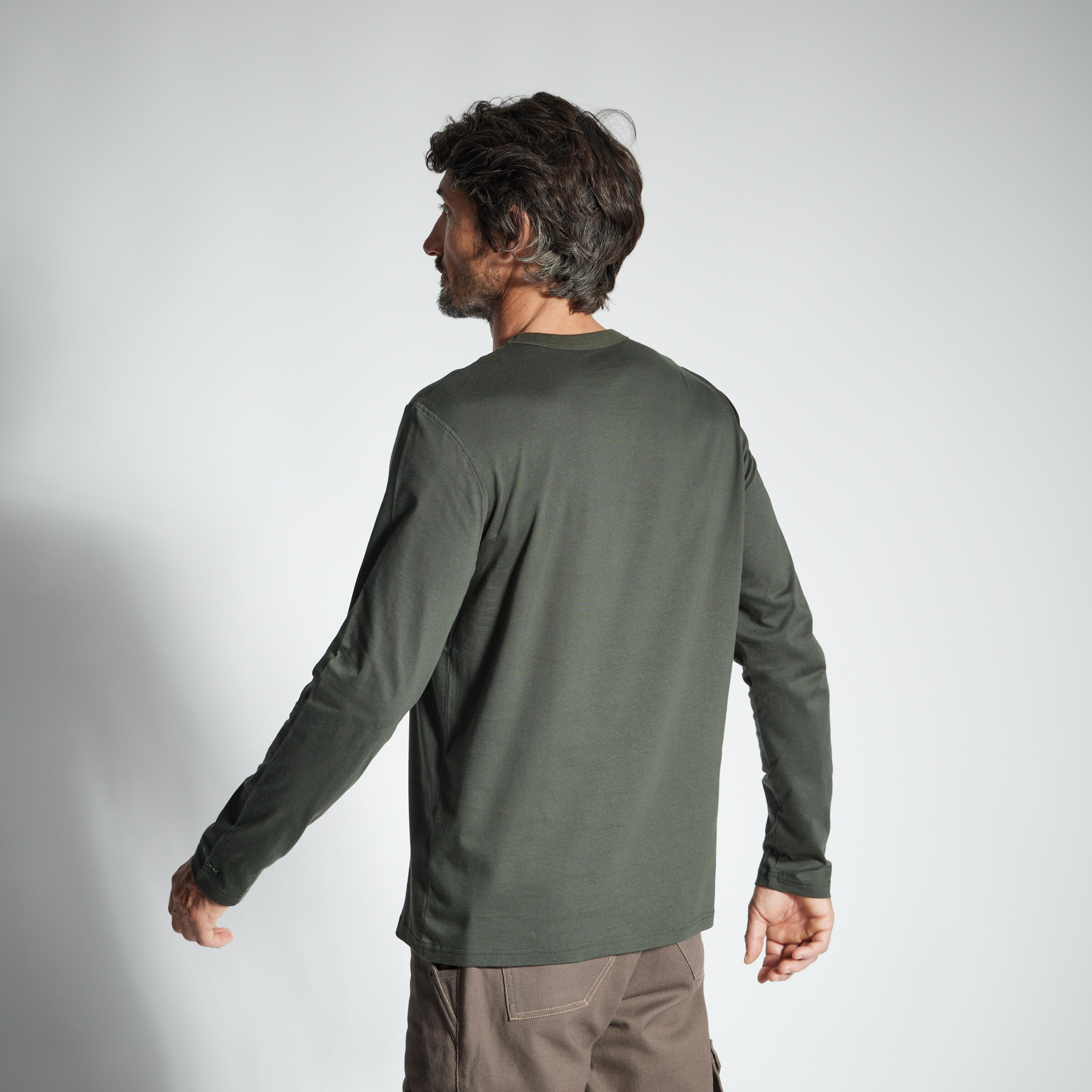 Long-Sleeved Durable T-Shirt - 100 Green - SOLOGNAC