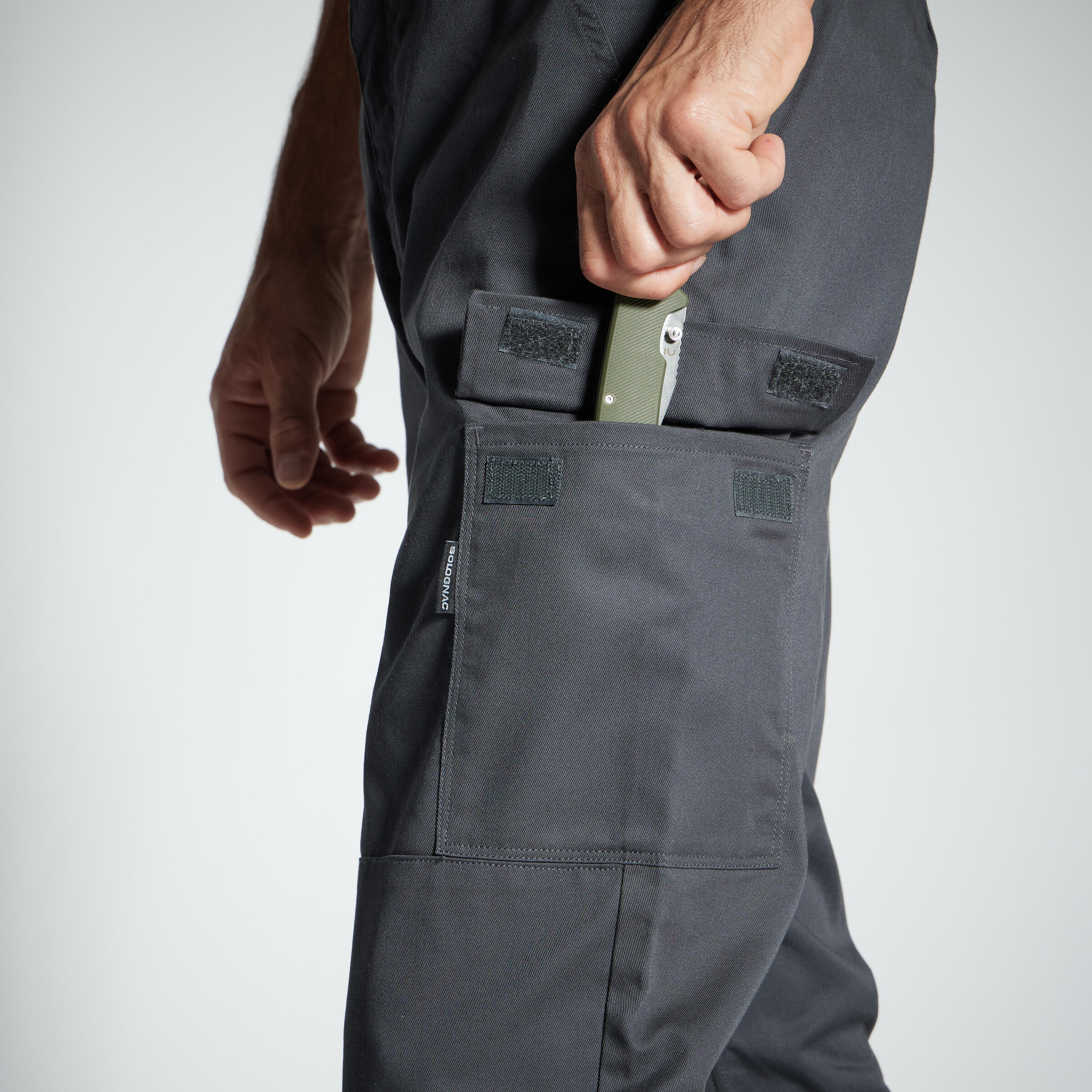 Pantalon cargo résistant steppe 300 gris 5/12