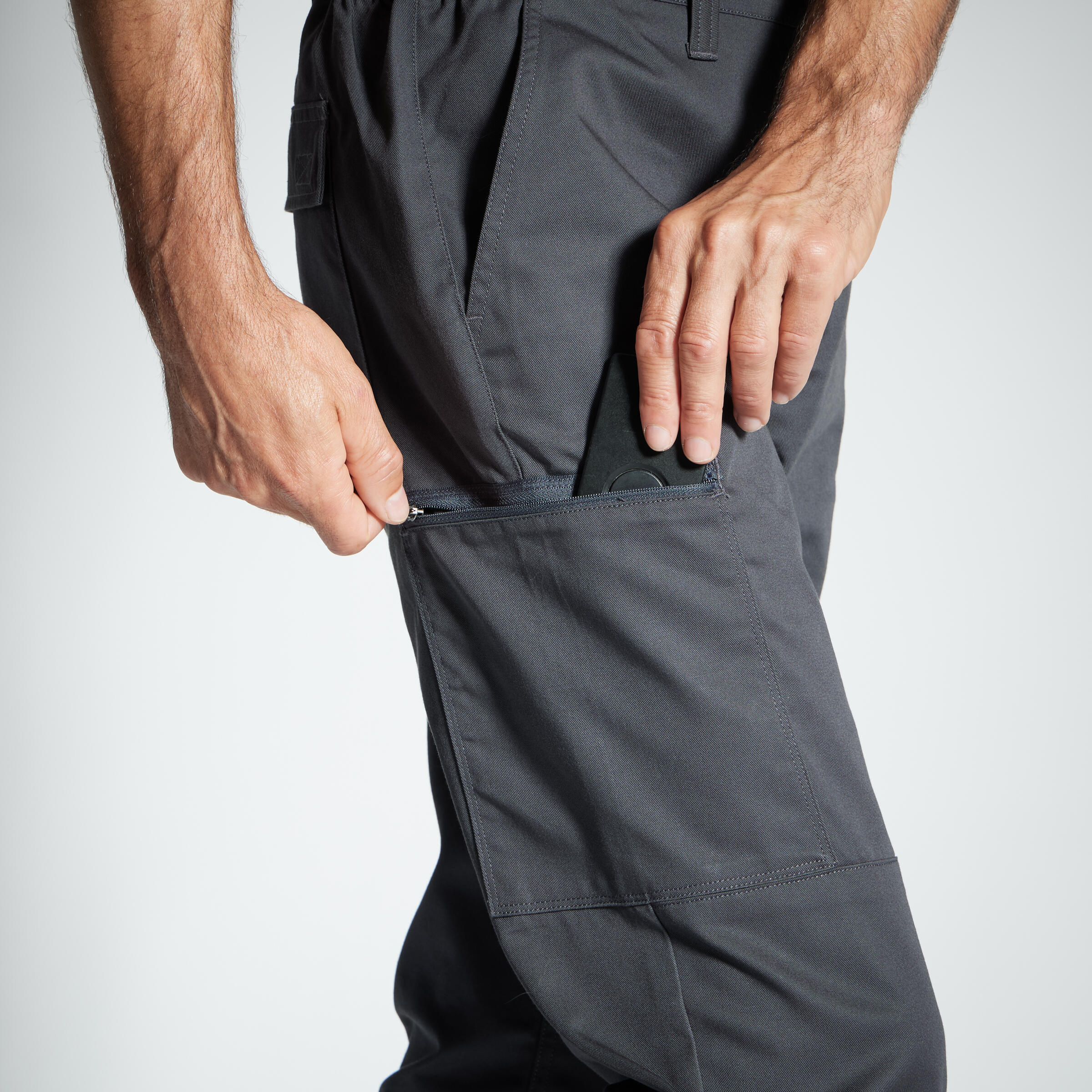 Pantalon cargo résistant steppe 300 gris 4/12