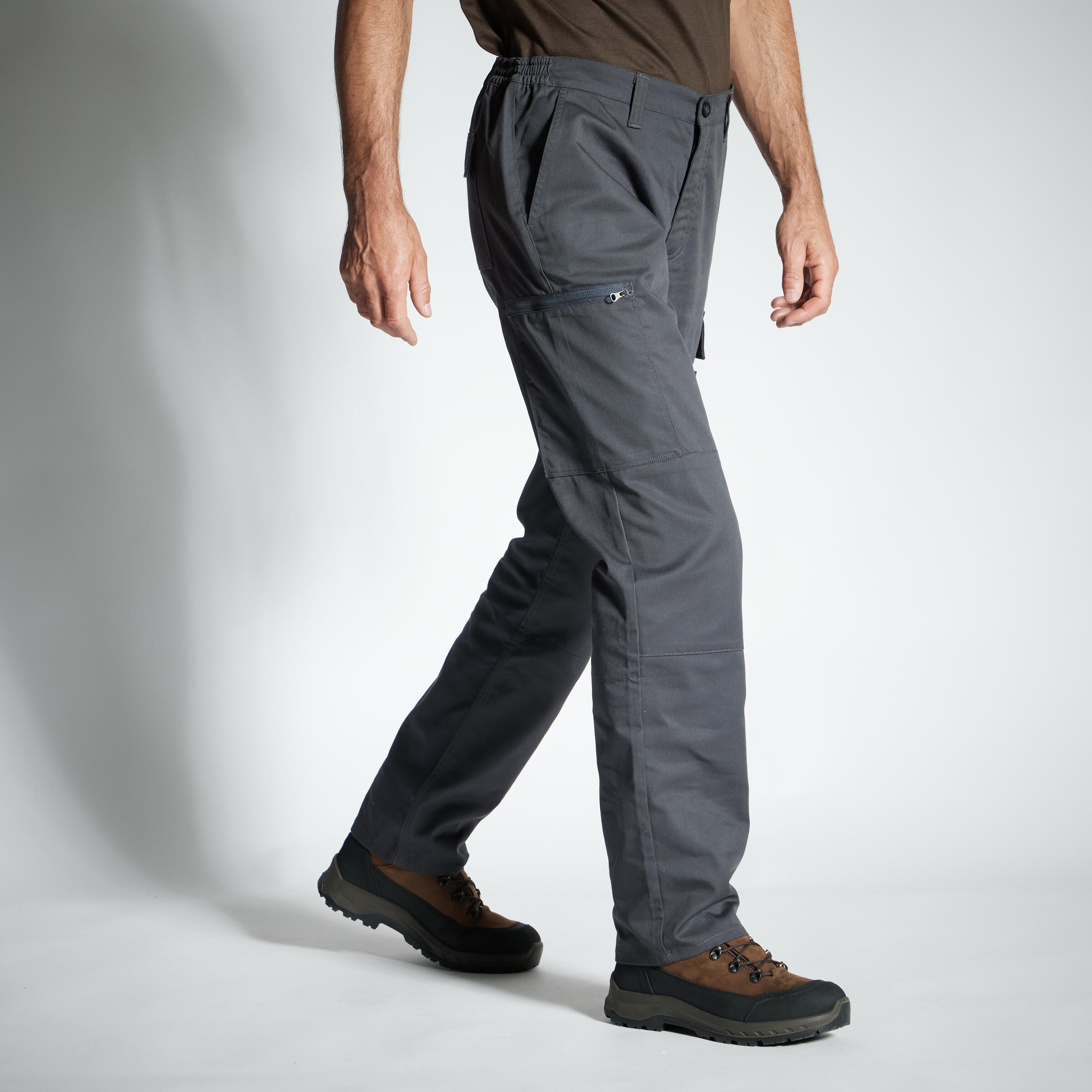 Pantalon cargo résistant steppe 300 gris 3/12