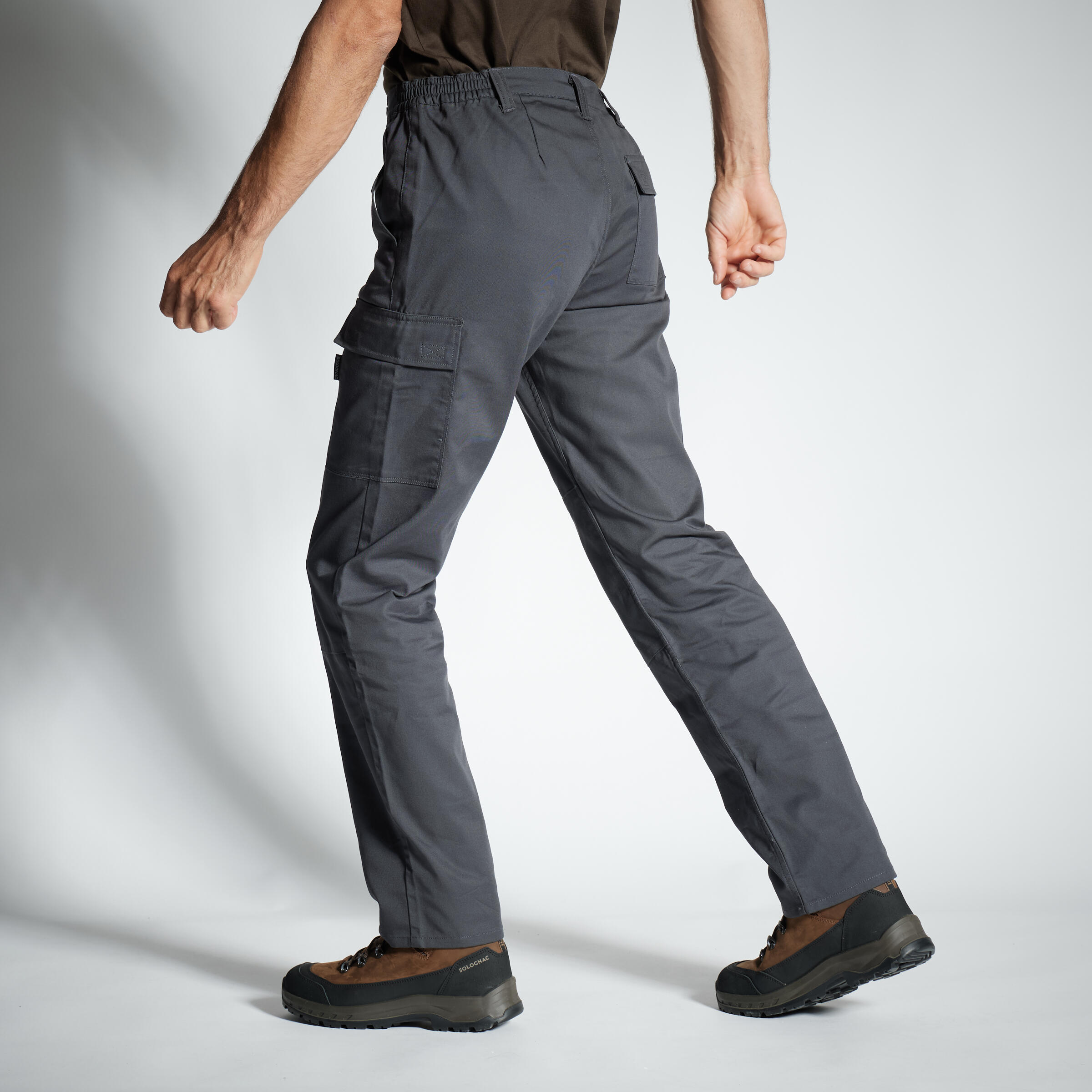 Jainish Mens Casual Cotton Solid Cargo Pants  Jompers