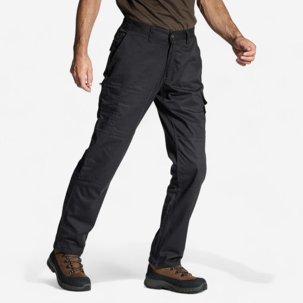 PANTALON CARGO RESISTANT STEPPE 300  NOIR