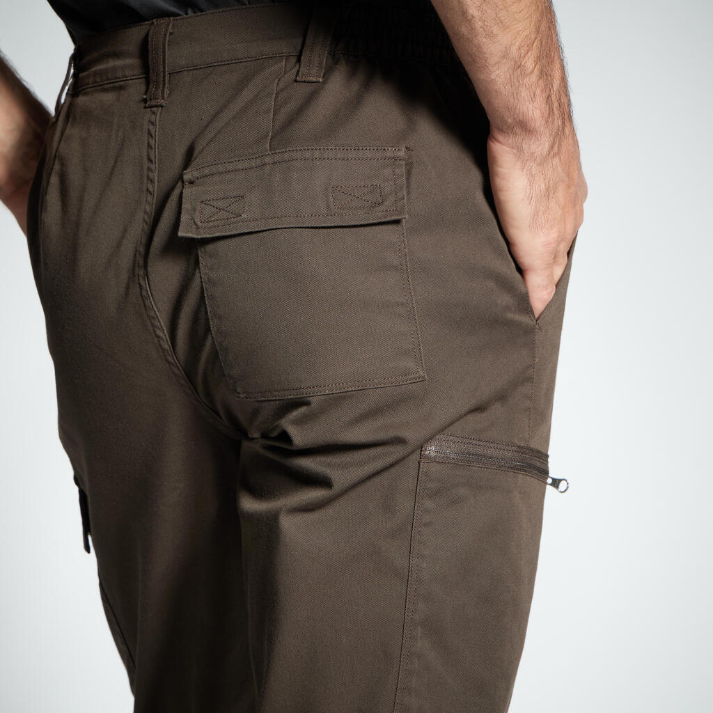 PANTALON CARGO RESISTANT STEPPE 300  MARRON