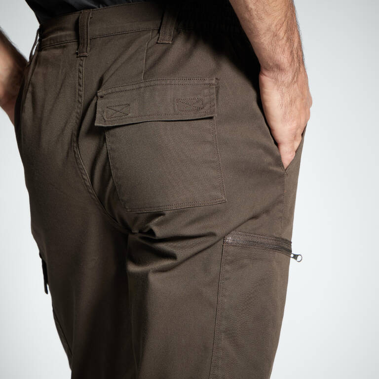 RESISTANT CARGO TROUSERS STEPPE 300 - BROWN