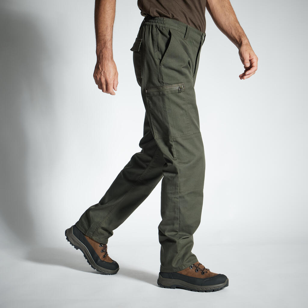 PANTALON CARGO RESISTANT STEPPE 300 VERT