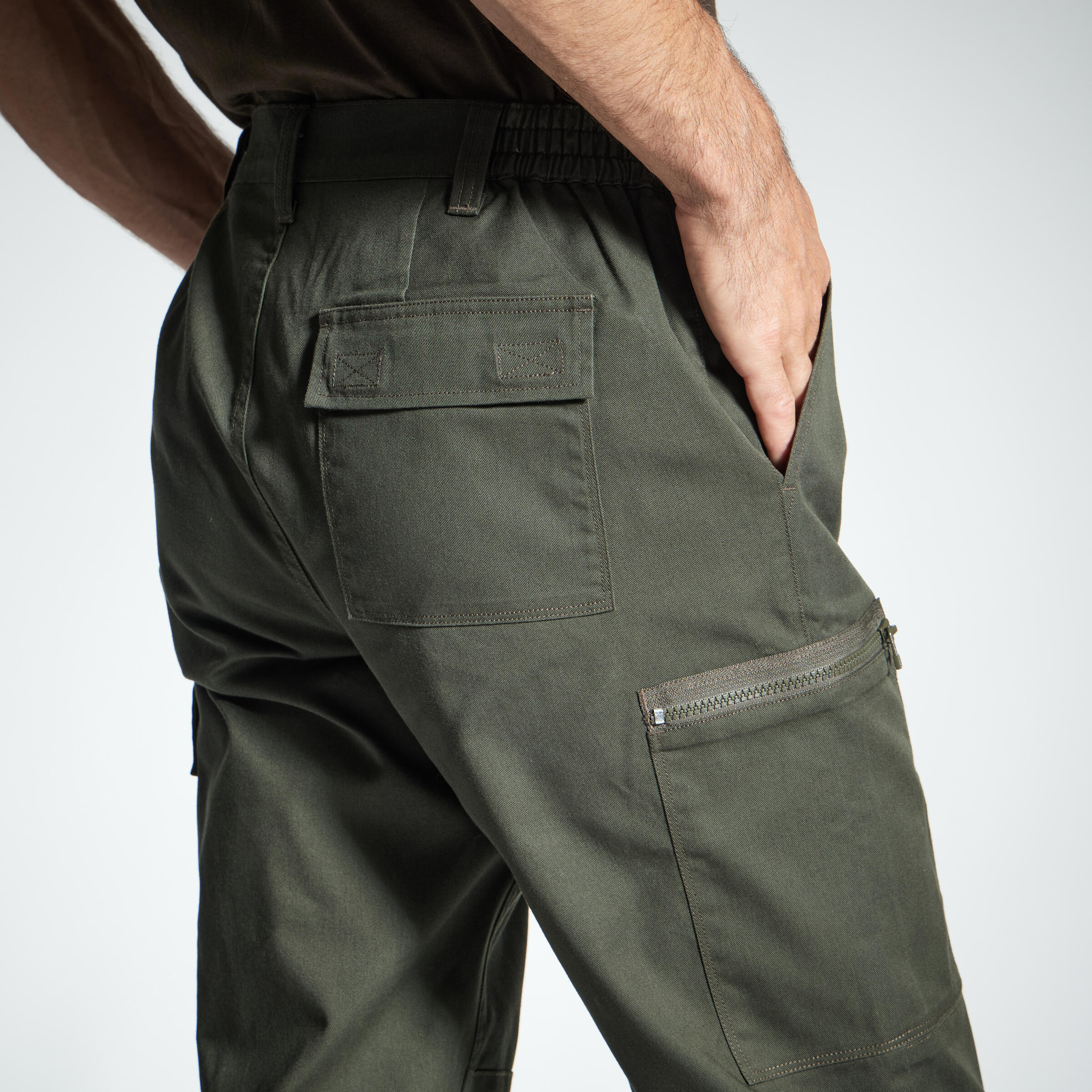 Decathlon 100% Polyester Gray Cargo Pants Size XXS - 68% off