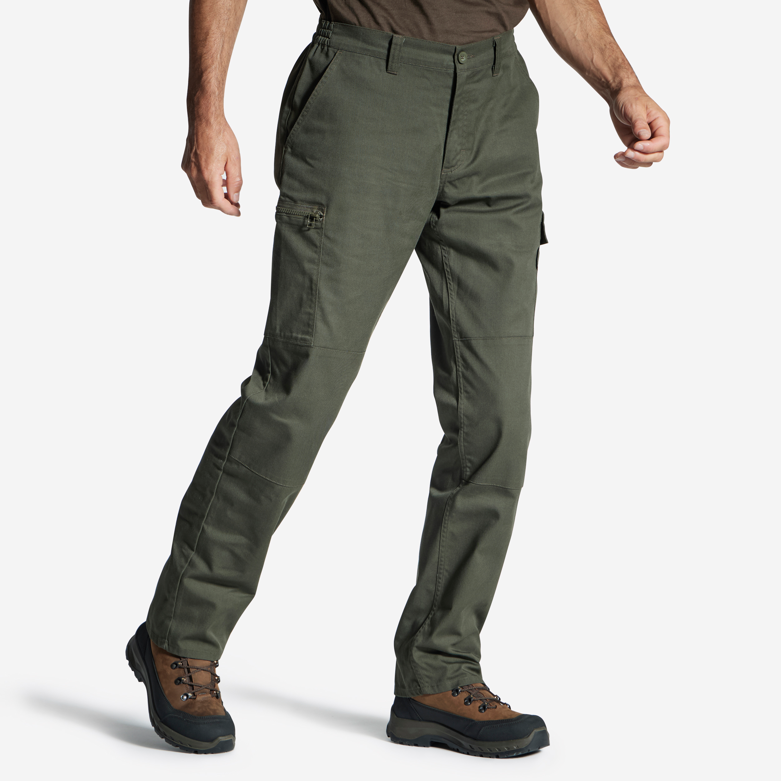 PANTALON CARGO RESISTANT STEPPE 300 VERT