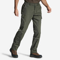 Muške zelene pantalone za lov STEPPE 300