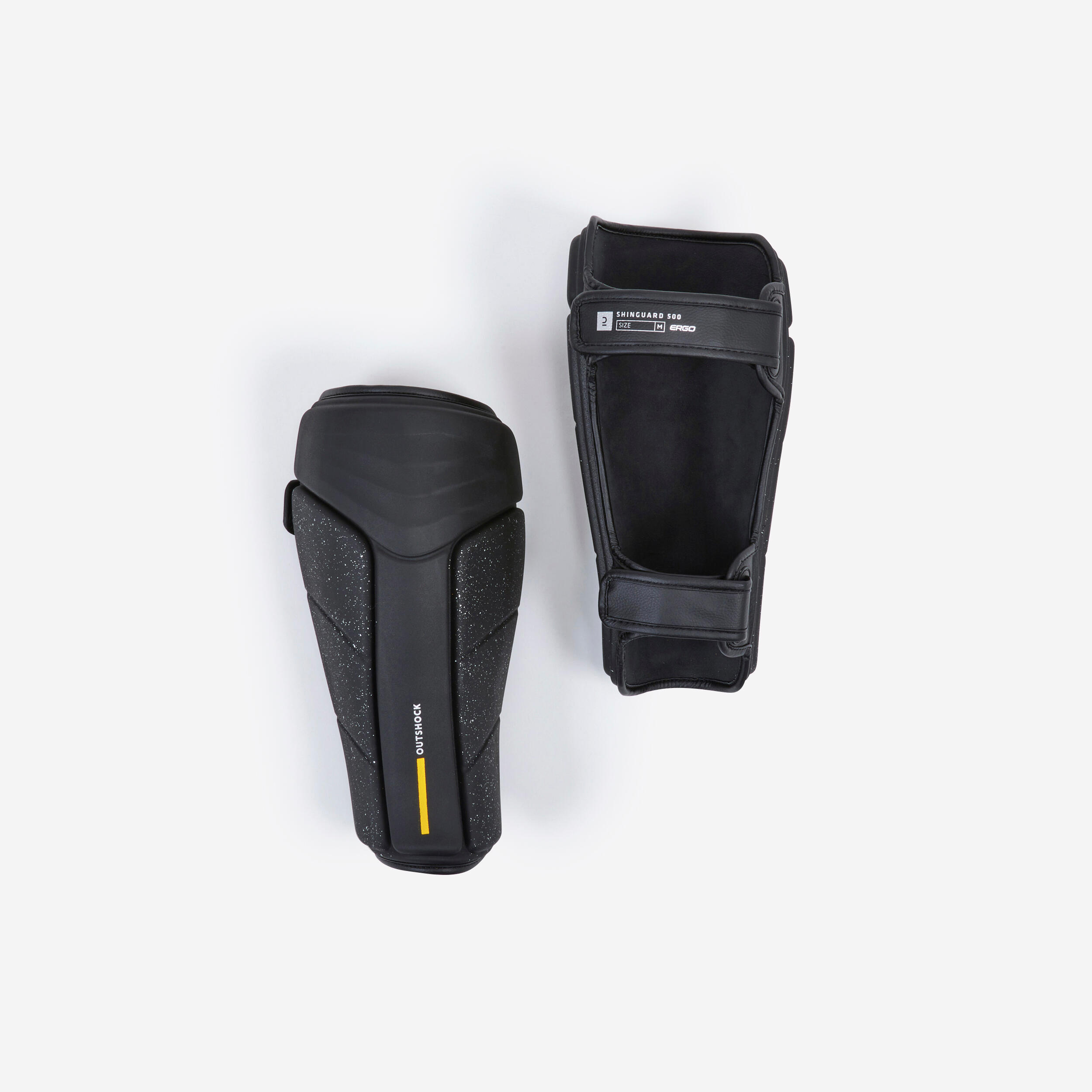 Ergonomic Shin Guards 500 - Black 1/4