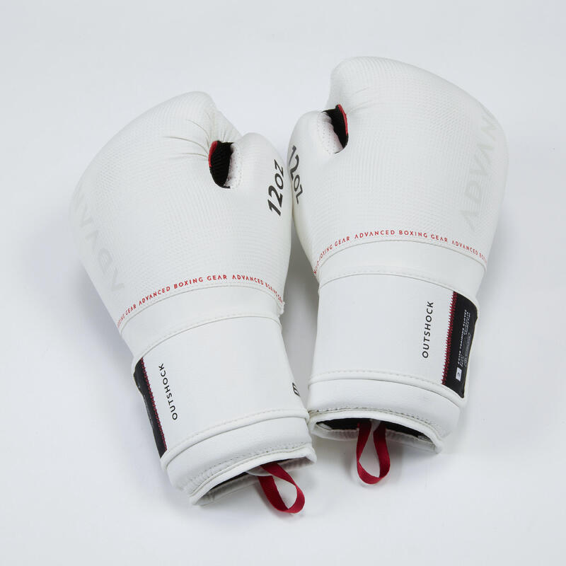 GANTS DE BOXE 120 ERGONOMIQUES BLANCS