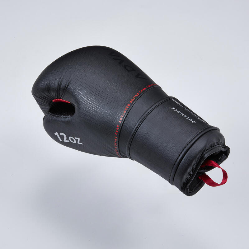 Gants de boxe avec intérieur 100% ventilé adulte, noir