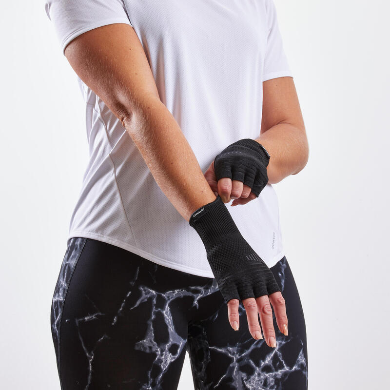 Boxing Inner Gloves 100 Black OUTSHOCK Decathlon