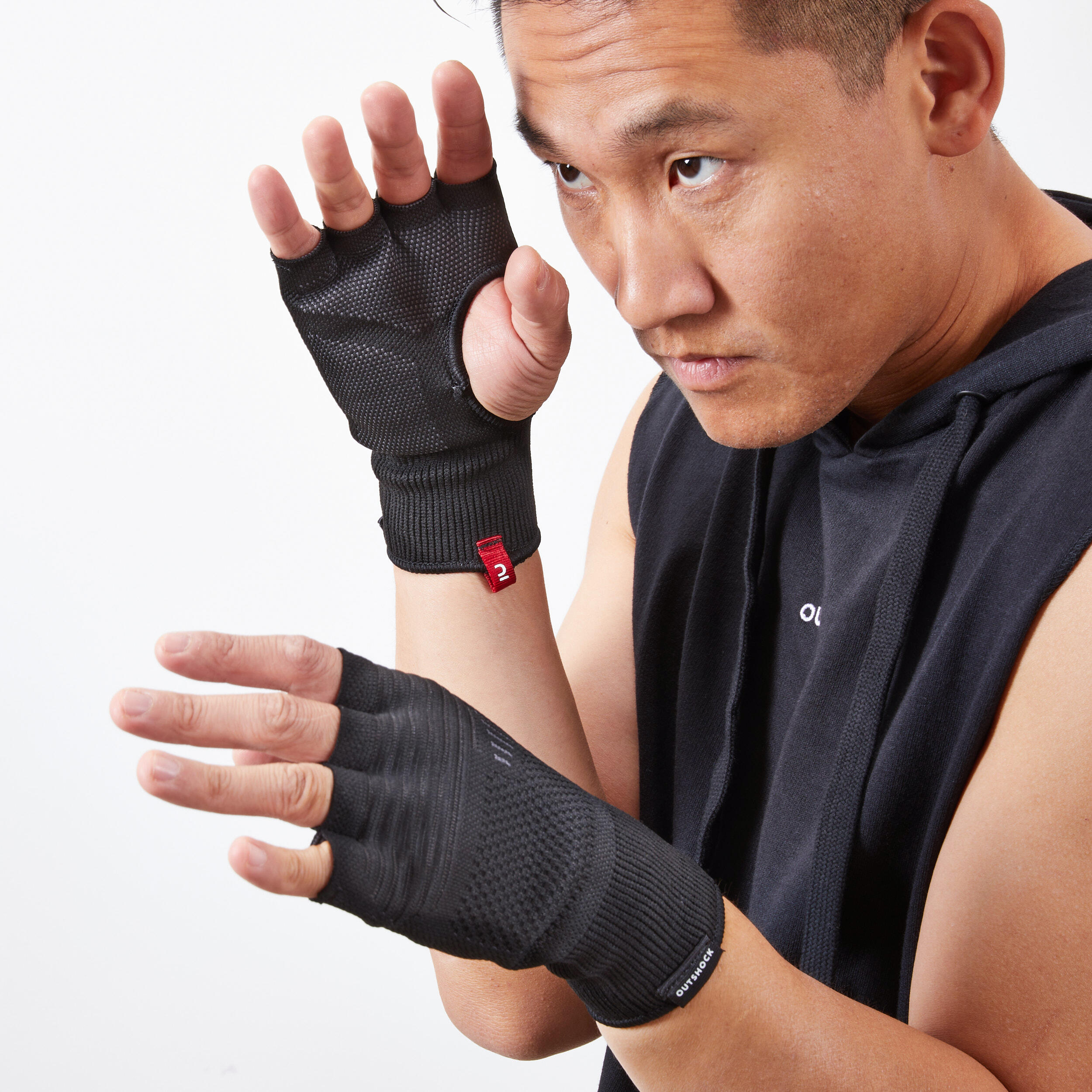 Boxing Inner Gloves - 100 Black - OUTSHOCK