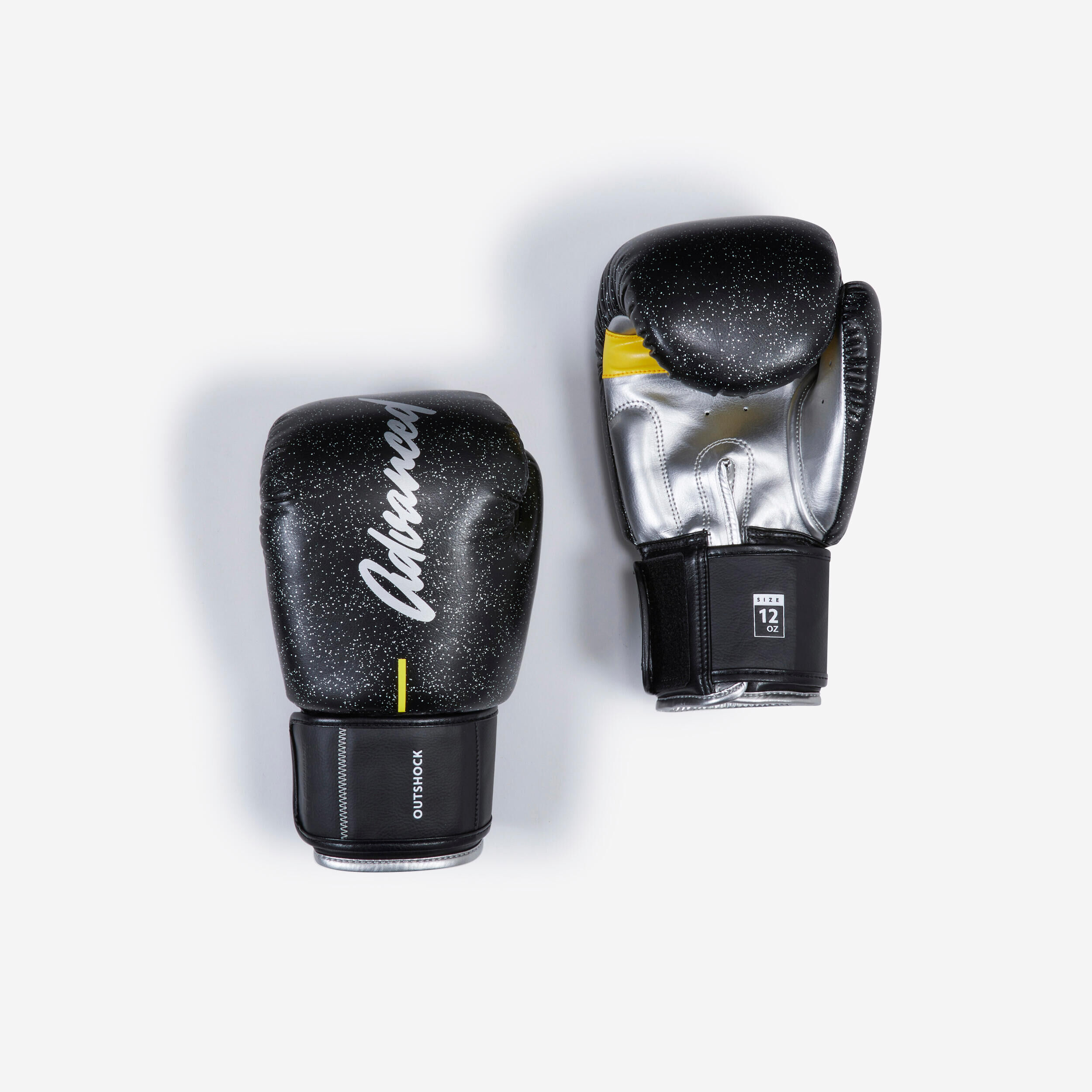 OUTSHOCK Kickboxing/Muay Thai Gloves 500 - Black