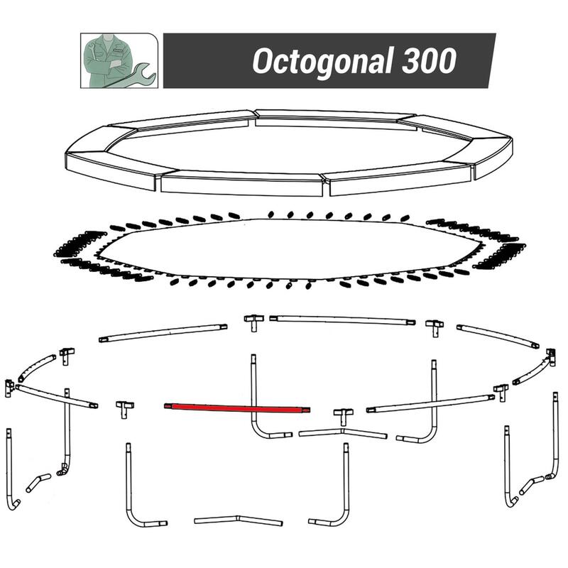 TRAMPOLINE HEXAGONAL 240 / OCTOGONAL 300 - CADRE