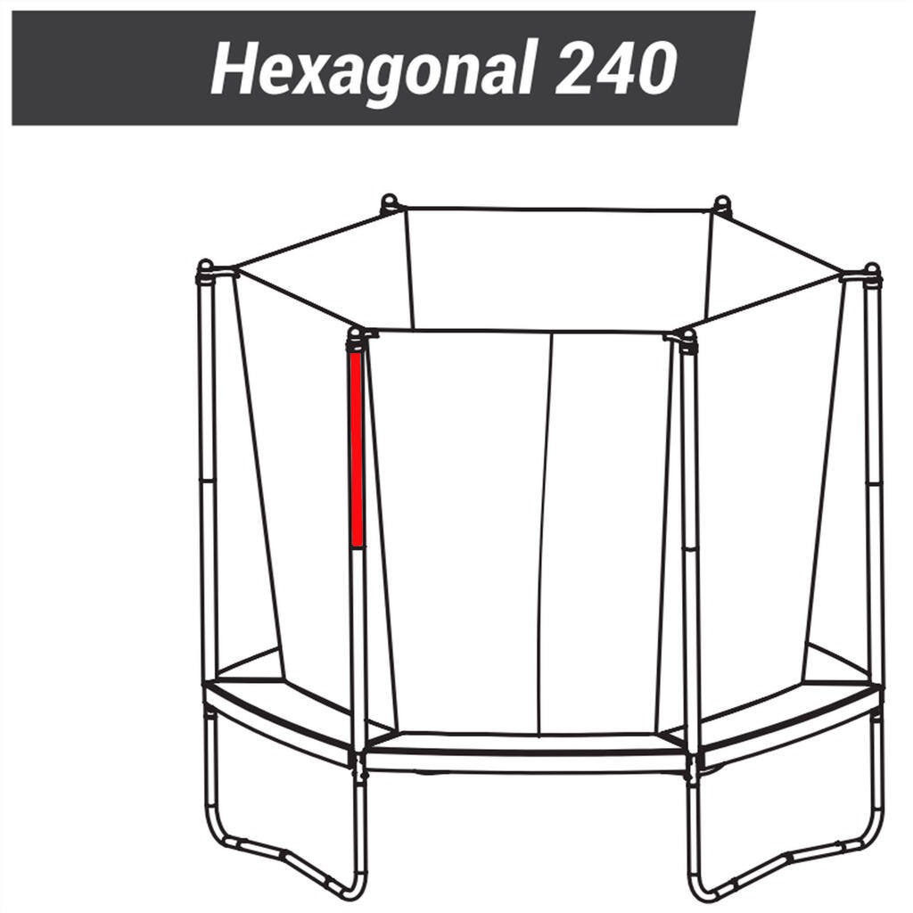 Pfosten oben Trampolin - Hexagonal 240