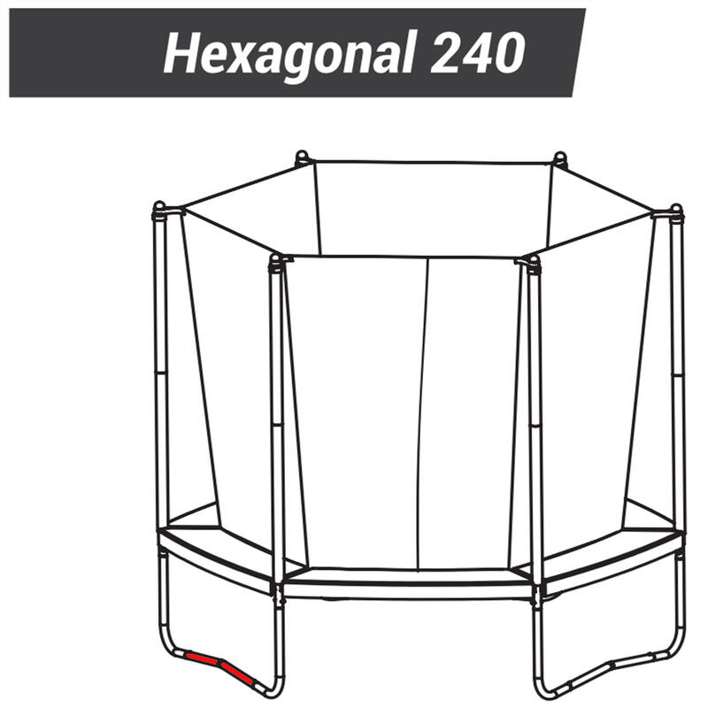TRAMPOLINE HEXAGONAL 240 / OCTOGONAL 300 - Pied en V