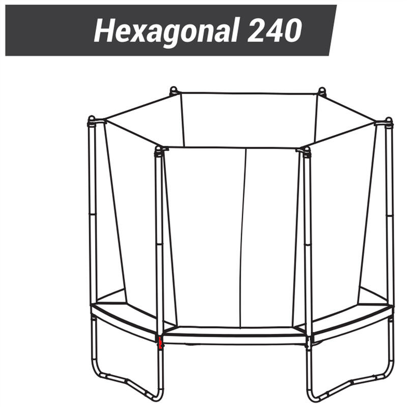 Verbinder T-Stück Trampolin - Hexagonal 240 