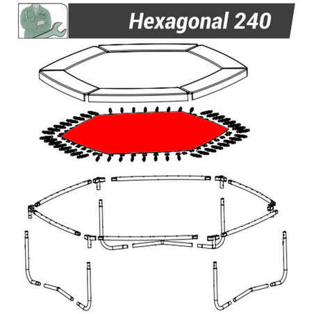 Trampoline Hexagonal 240 - Jump Mat