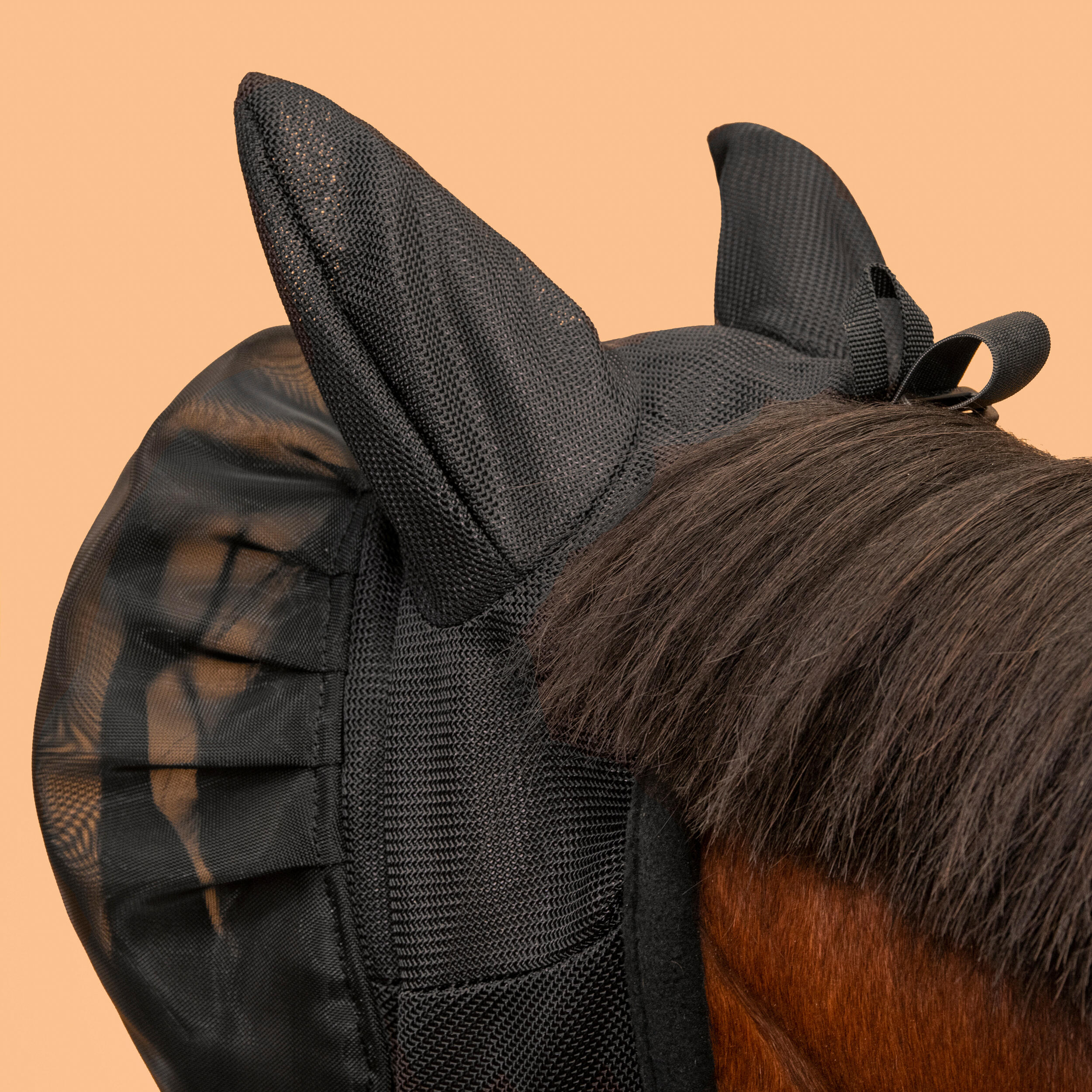 Horse Riding Fly Mask for Pony 500 2/4