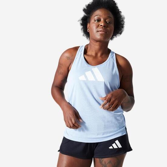 Tanktop Damen Fitness Cardio - Adidas blau