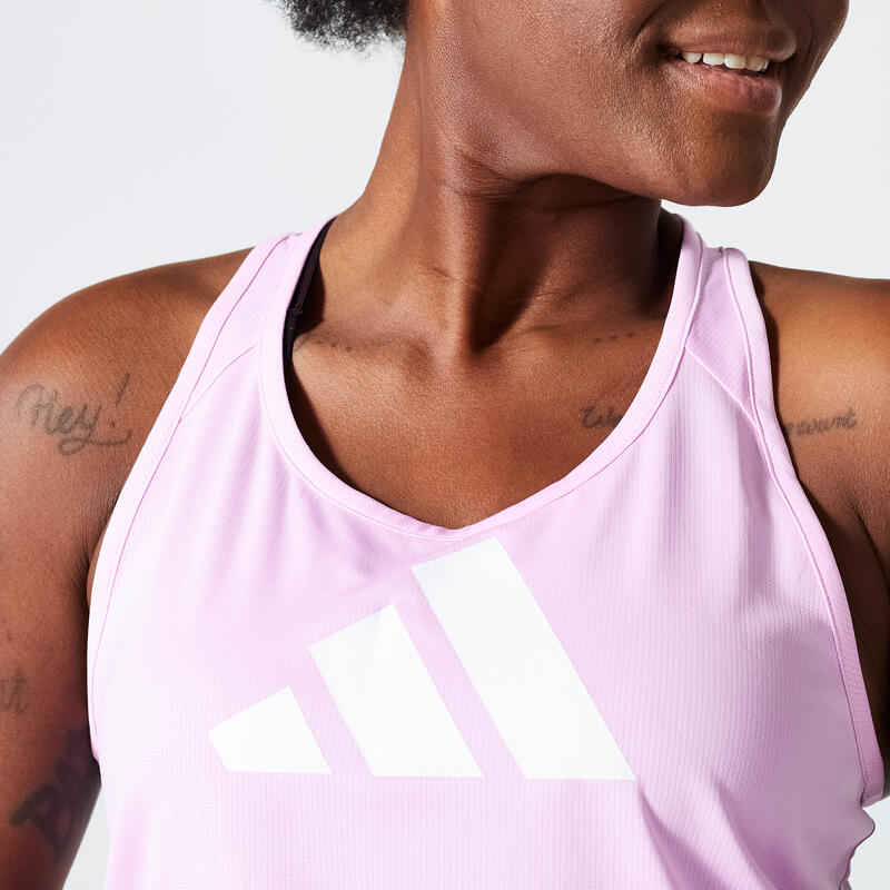Camiseta tirantes fitness Mujer adidas rosa