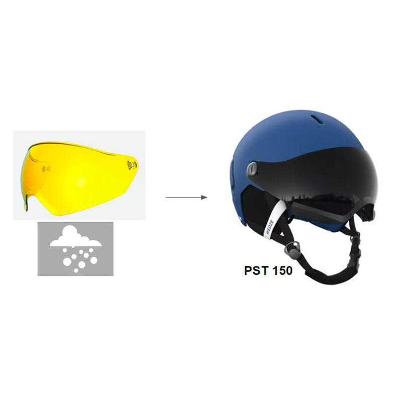 Visera de casco esquí y snowboard Wedze HPST 150 S1