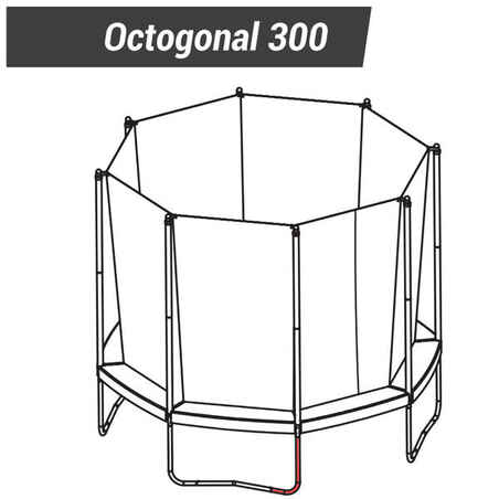 Octagonal 300 L-Shaped Leg