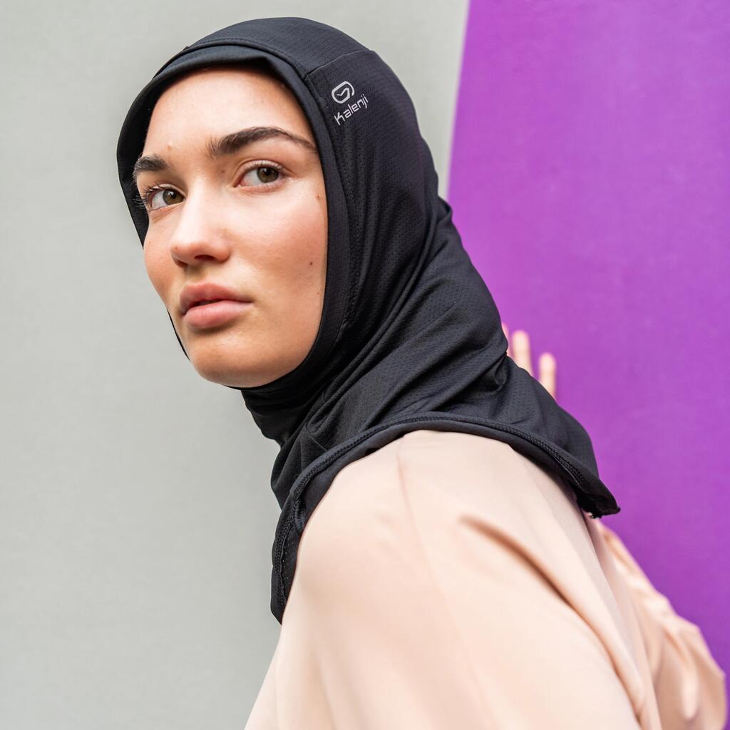 Hijab running Femme - KIPRUN Noir