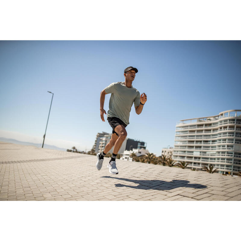 Calções Respiráveis de Corrida 2 em 1 Homem Dry 550 Preto