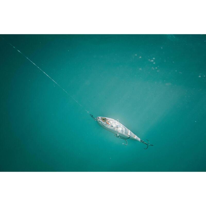 Poisson nageur AJIVIB 100 US BLANC pêche au leurre en mer