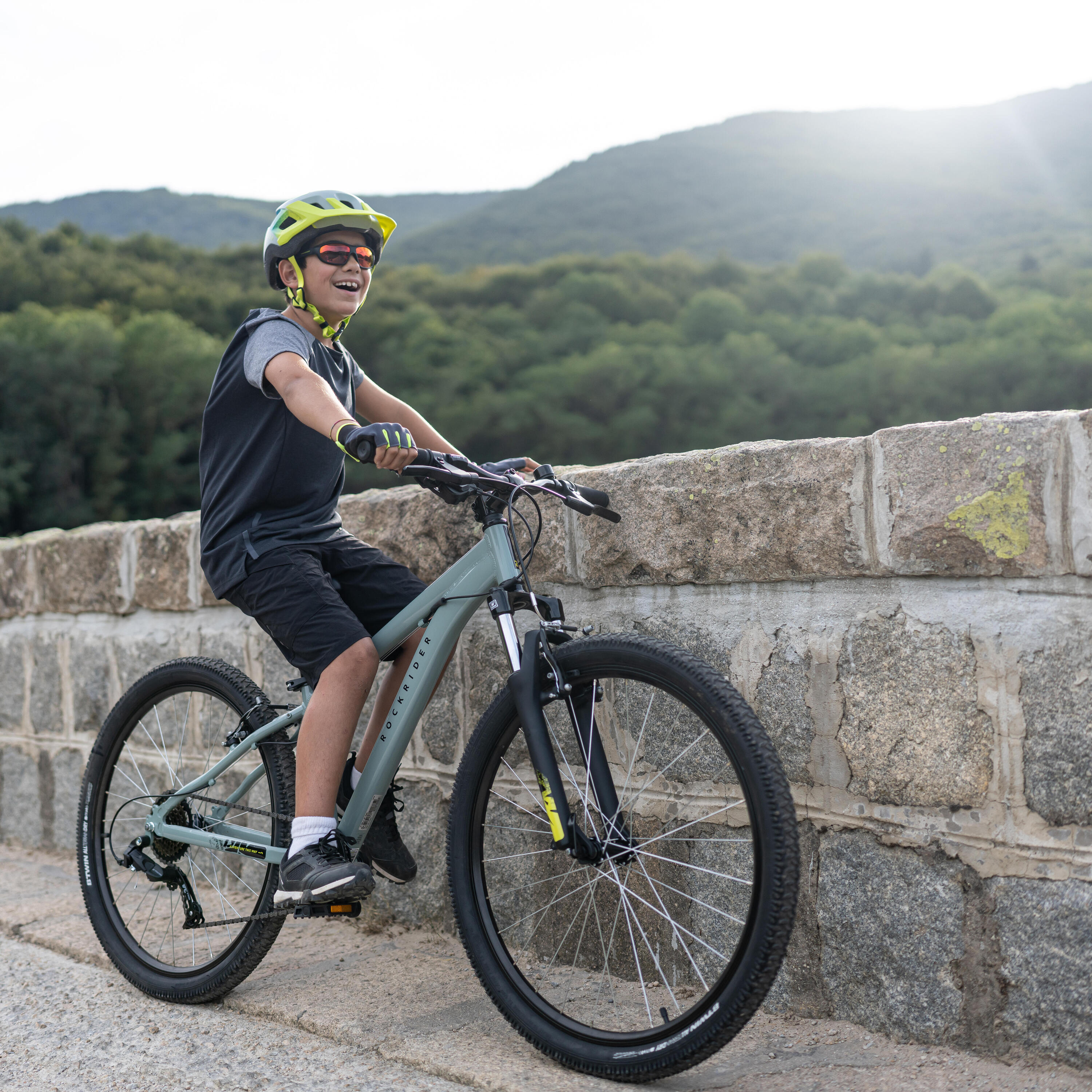Second Hand - Bici Mtb bambino 9-12 anni ROCKRIDER ST 500 verde militare 26 P... 17/24