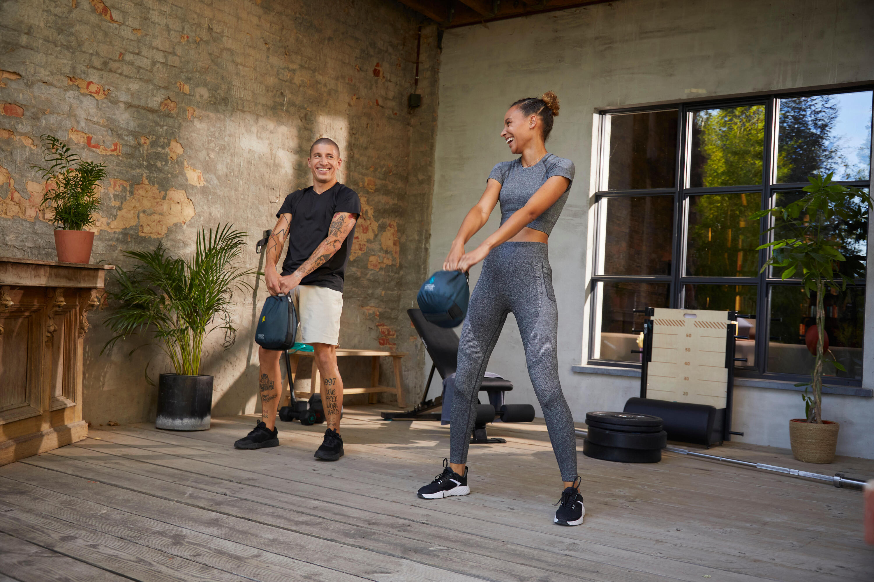 Sac lesté de cross training - kettlebell souple 10 kg 7/8
