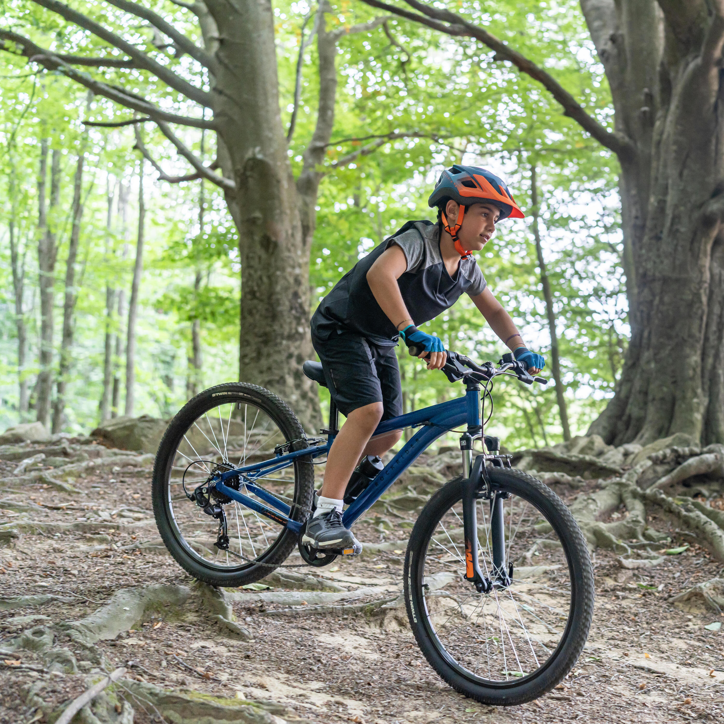 Second Hand - Bici Mtb bambino 9-12 anni ROCKRIDER ST 500 blu 26 POLLICI 13/19