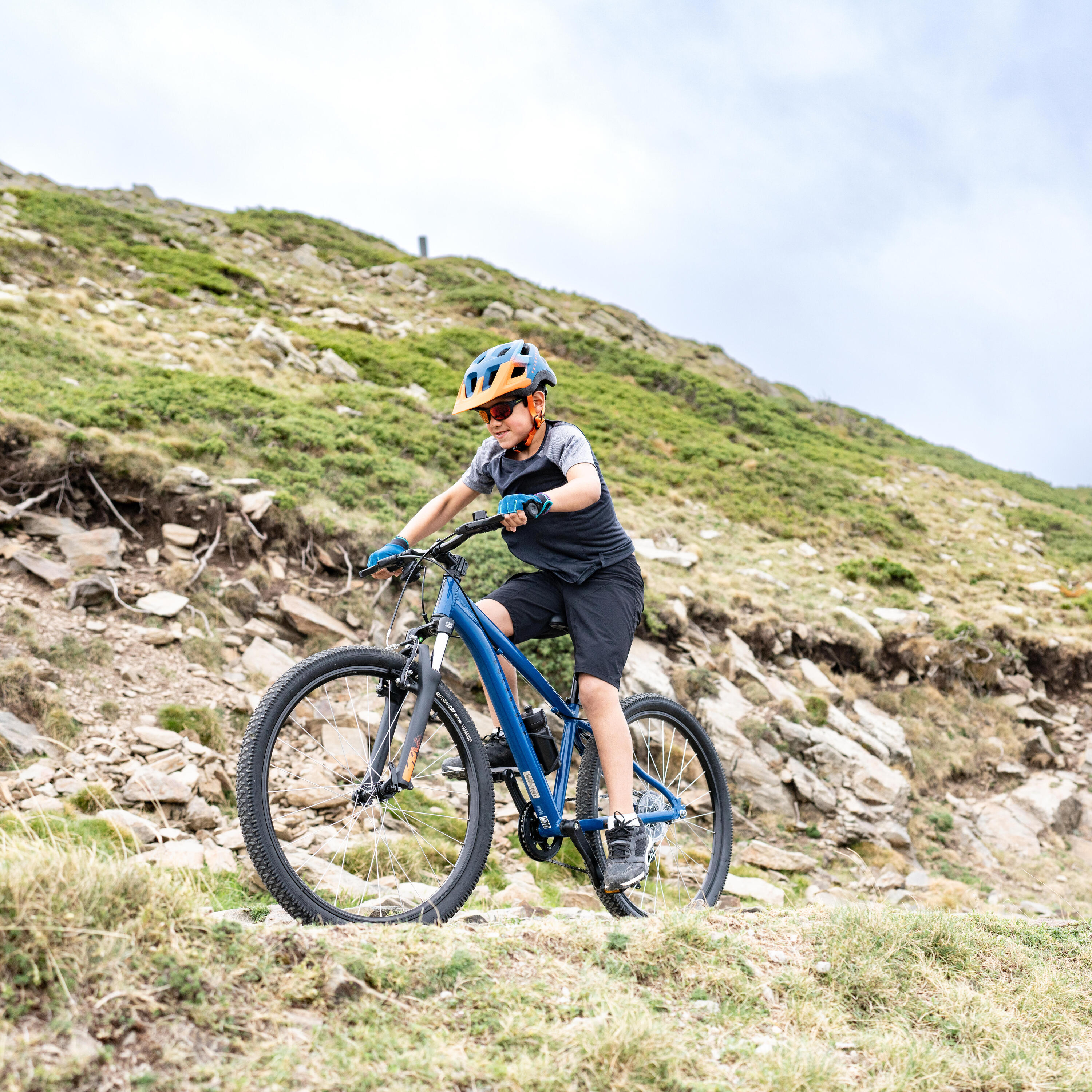 Second Hand - Bici Mtb bambino 9-12 anni ROCKRIDER ST 500 blu 26 POLLICI 16/19