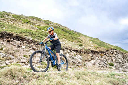 Vaikiškas (9–12 m.) kalnų dviratis „Rockrider ST 500“, 26 col. ratai, mėlynas