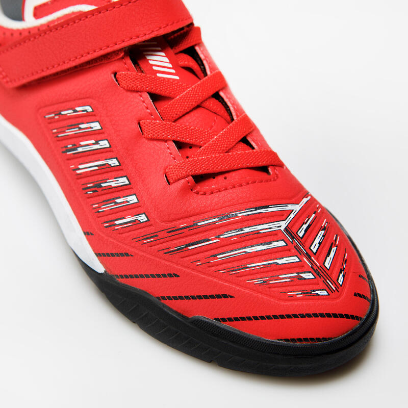 Chaussures de Futsal enfant GINKA 500 Rouge Noir