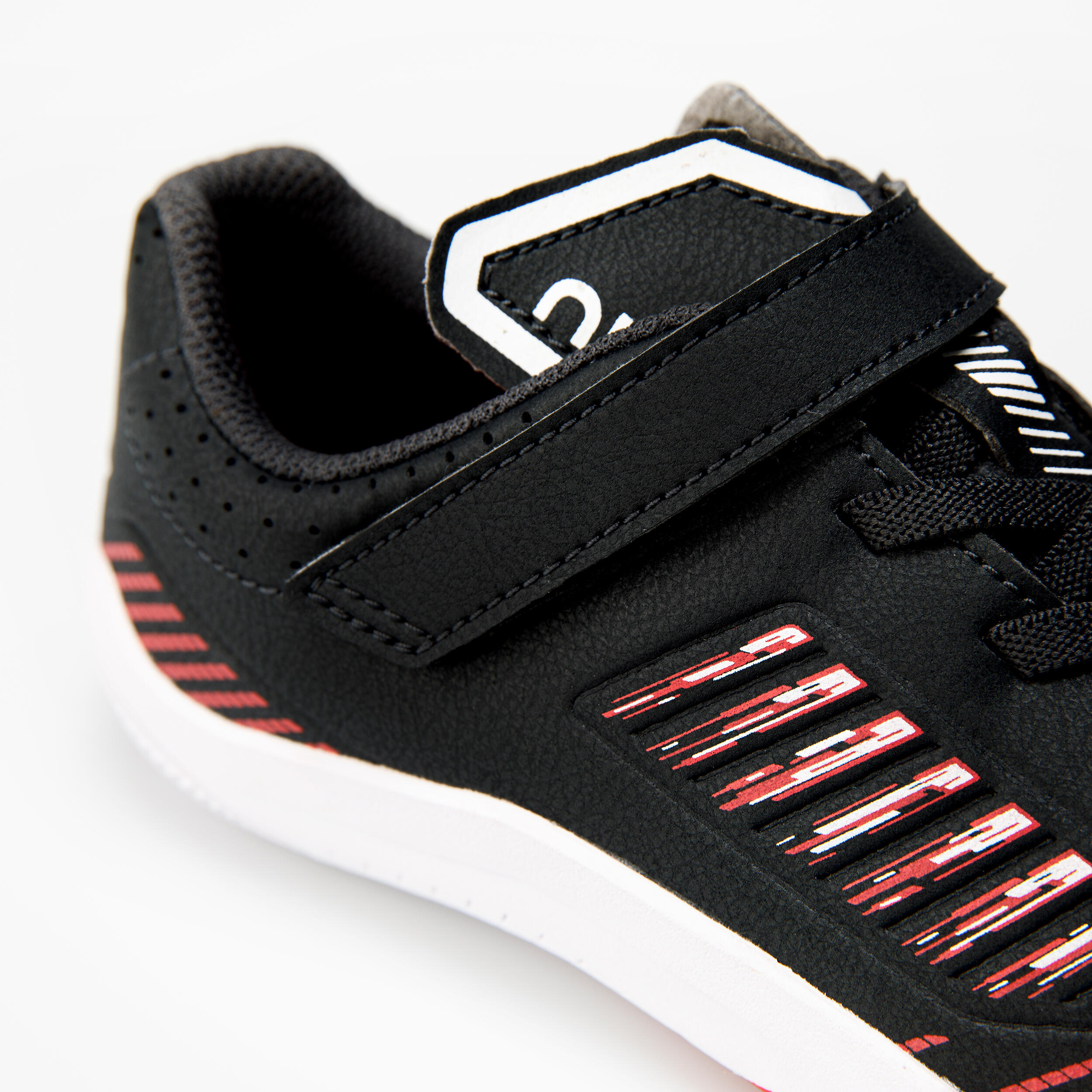 Kids' Futsal Shoes Ginka 500 - Black/Red 13/14
