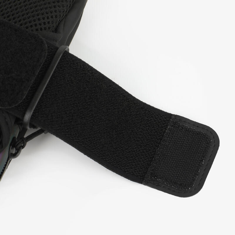 Banderolă de alergare cu buzunare pentru smartphone - KIPRUN negru, adulți 