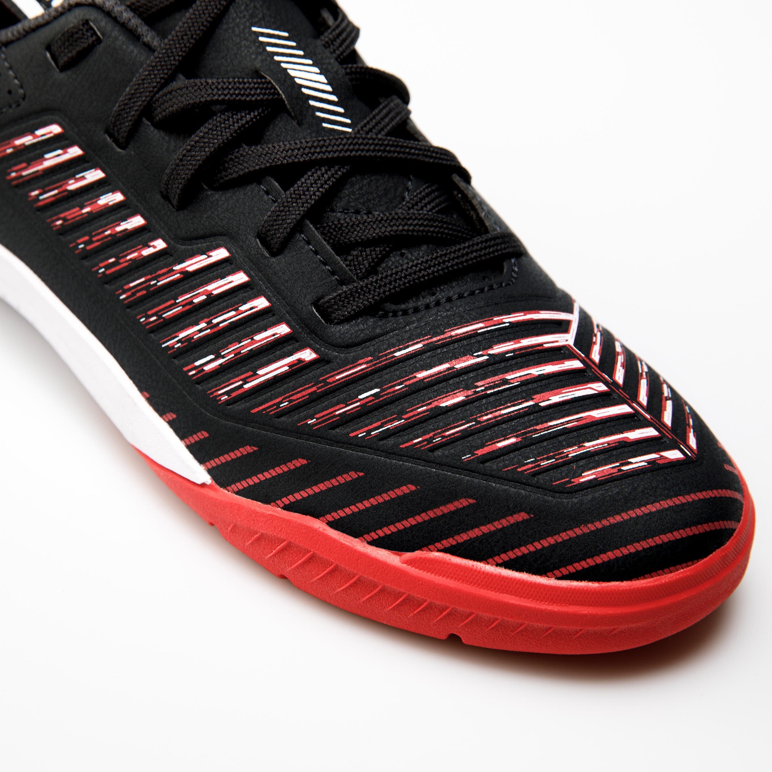 Kids' Futsal Shoes Ginka 500 JR - Black/Red 10/10
