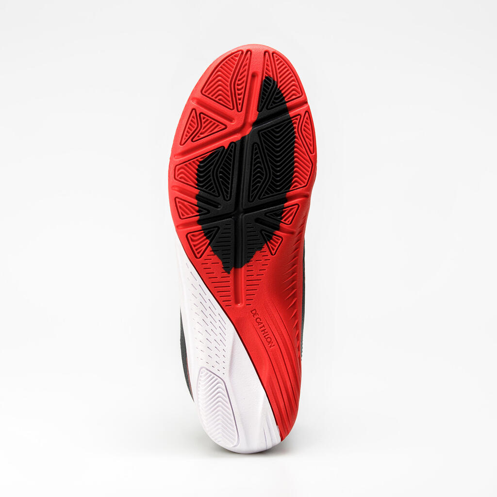 Bērnu futsala apavi “Ginka 500 JR”, melni/sarkani