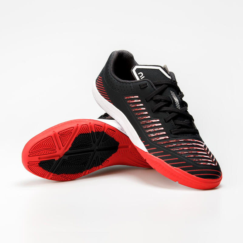 Sapatilhas de Futsal Criança GINKA 500 Preto/Vermelho