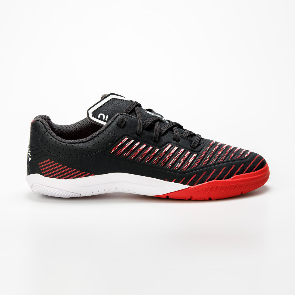 Kids' Futsal Shoes Ginka 500 JR - Black/Red