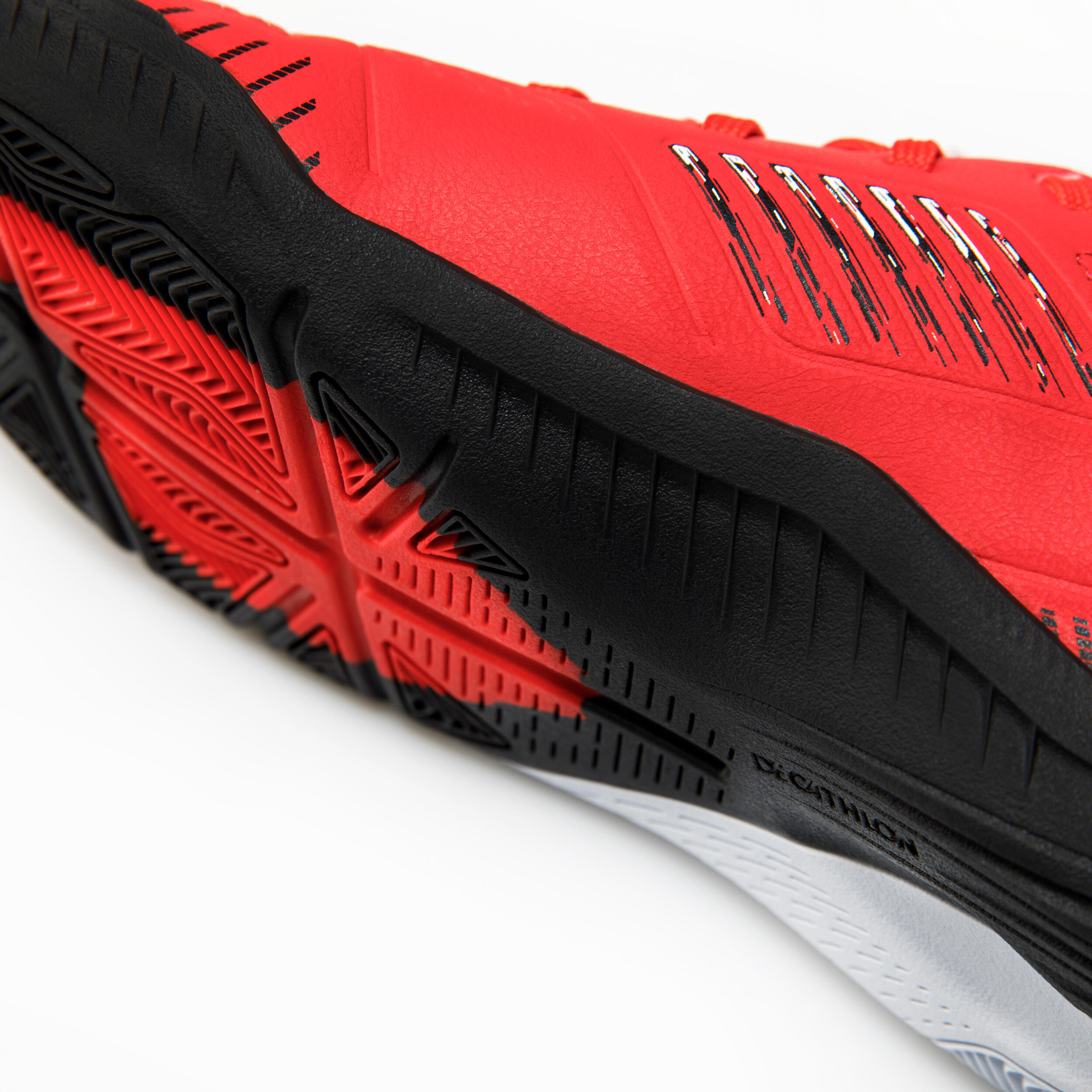 Kids' Indoor Soccer Shoes - Ginka 500 Red/Black - KIPSTA